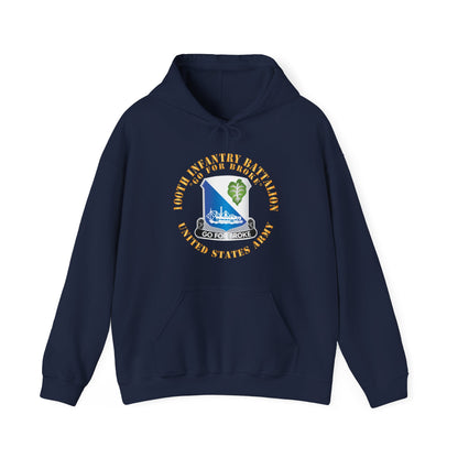 Unisex Heavy Blend™ Hooded Sweatshirt - Army - 100th Infantry Battalion - DUI - Go for Broke X 300