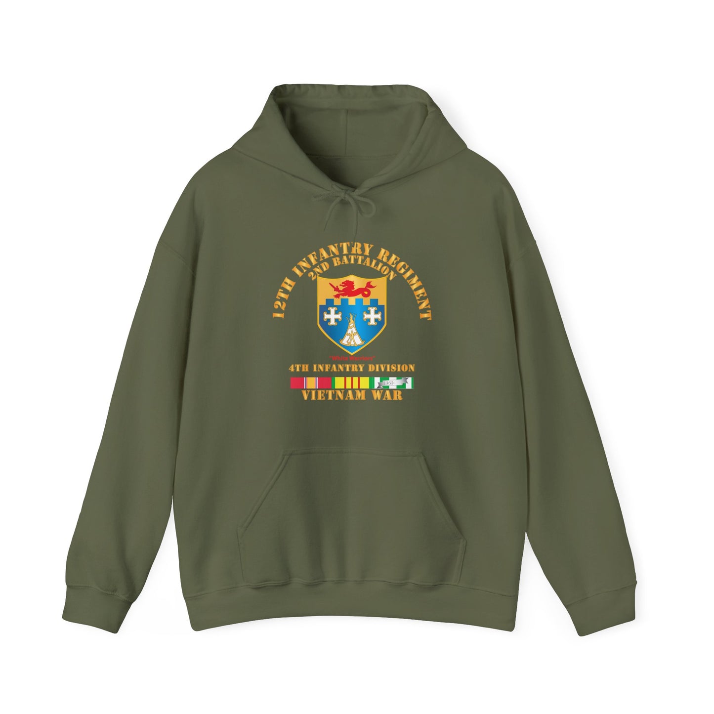 Unisex Heavy Blend™ Hooded Sweatshirt - Army - 2nd Bn 12th Inf w VN Svc Ribbons X 300