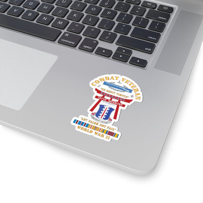Kiss-Cut Stickers - Army - Combat Veteran - 187th Infantry Regiment - Torii, Rakkasans, Let Valor Not Fail, English, Latin w CIB w WWII PAC SVC