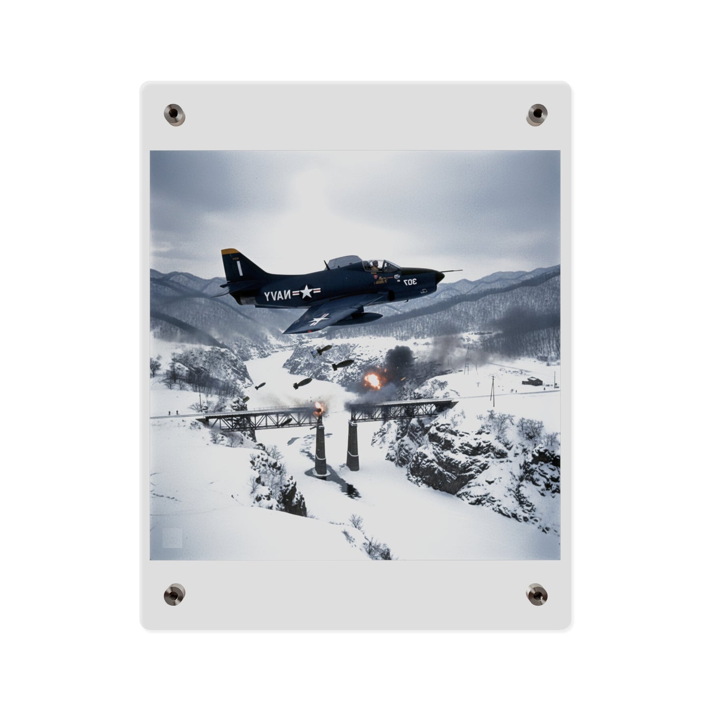 Acrylic Wall Art Panel - Attack at Majon-ni and Samdong-ni during Korean War