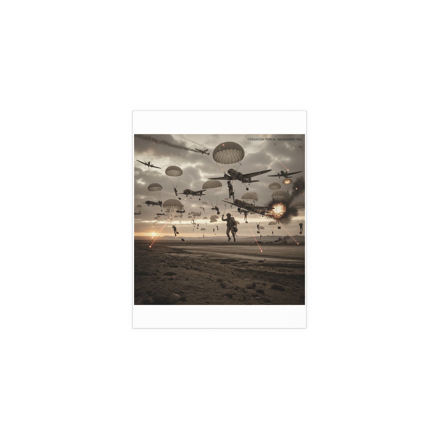 Indoor and Outdoor Silk Posters - Operation Torch Nov 1942