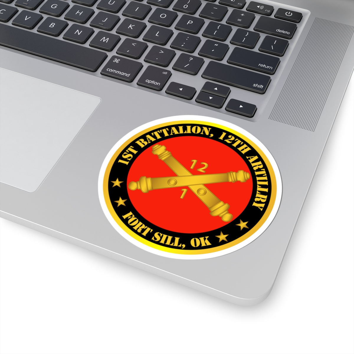 Kiss-Cut Stickers - Army - 1st Battalion, 12th Artillery Regiment w Branch Ft Sill OK