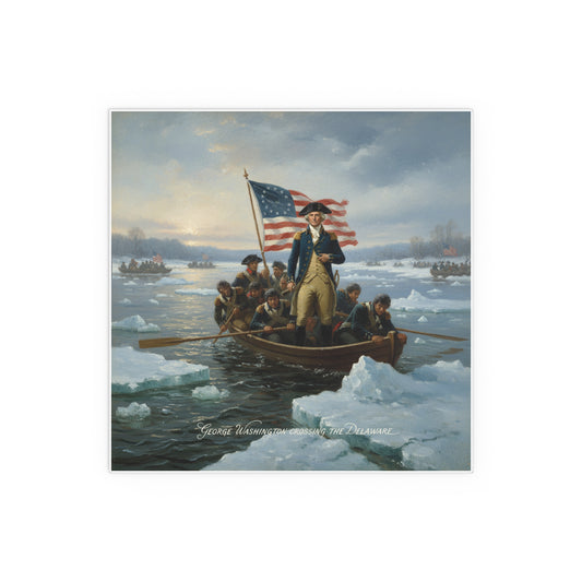 Indoor and Outdoor Silk Posters - Washington Crossing the Delaware duing the Revolutionary War