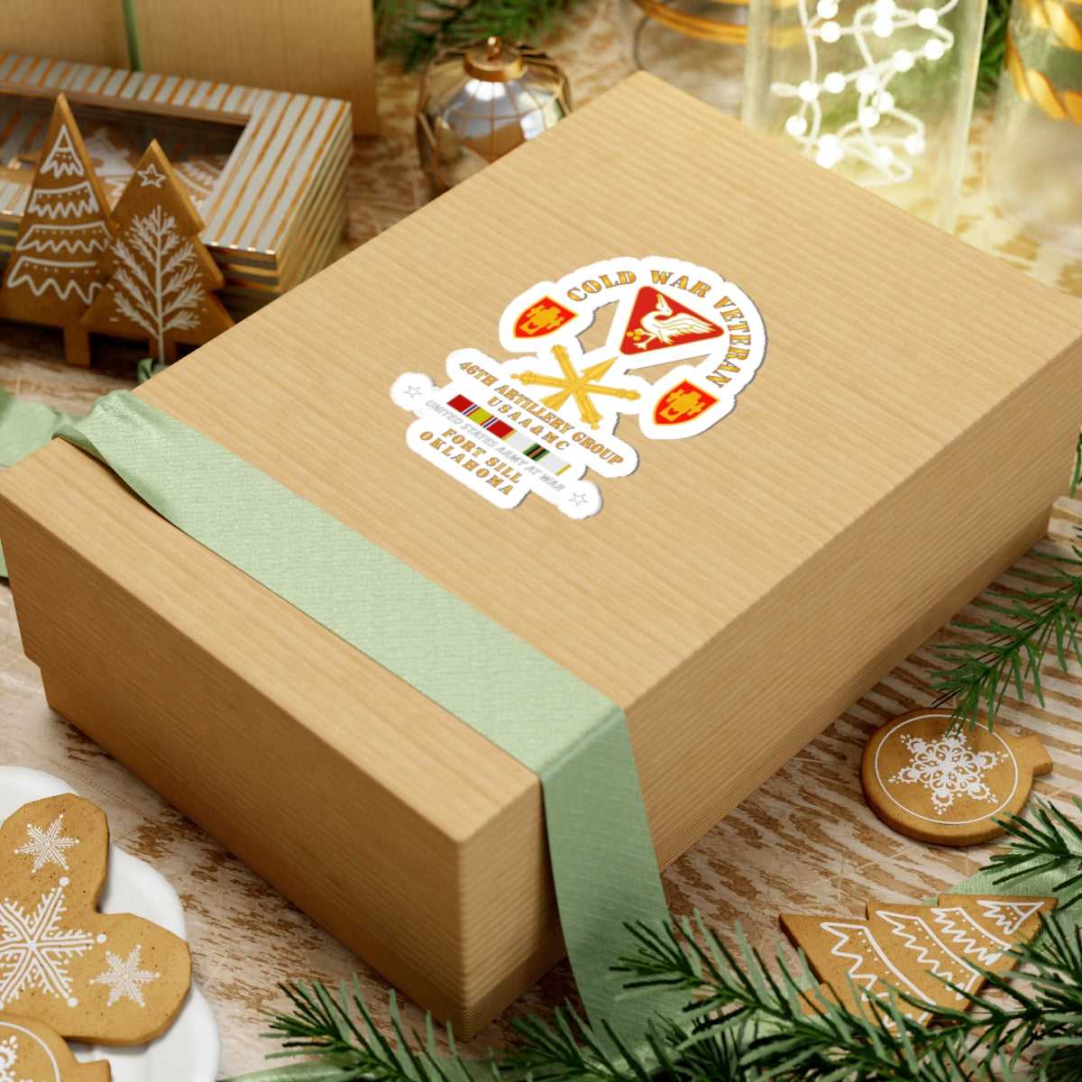 Kiss-Cut Stickers - Army - Cold War Vet - 46th Artillery Group - Fort Sill, OK - Missle Branch w COLD SVC