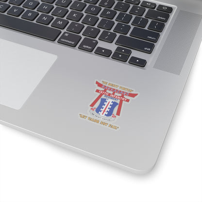 Kiss-Cut Stickers - Army - 187th Infantry Regiment - Torii, Rakkasans, Let Valor Not Fail, English, Latin