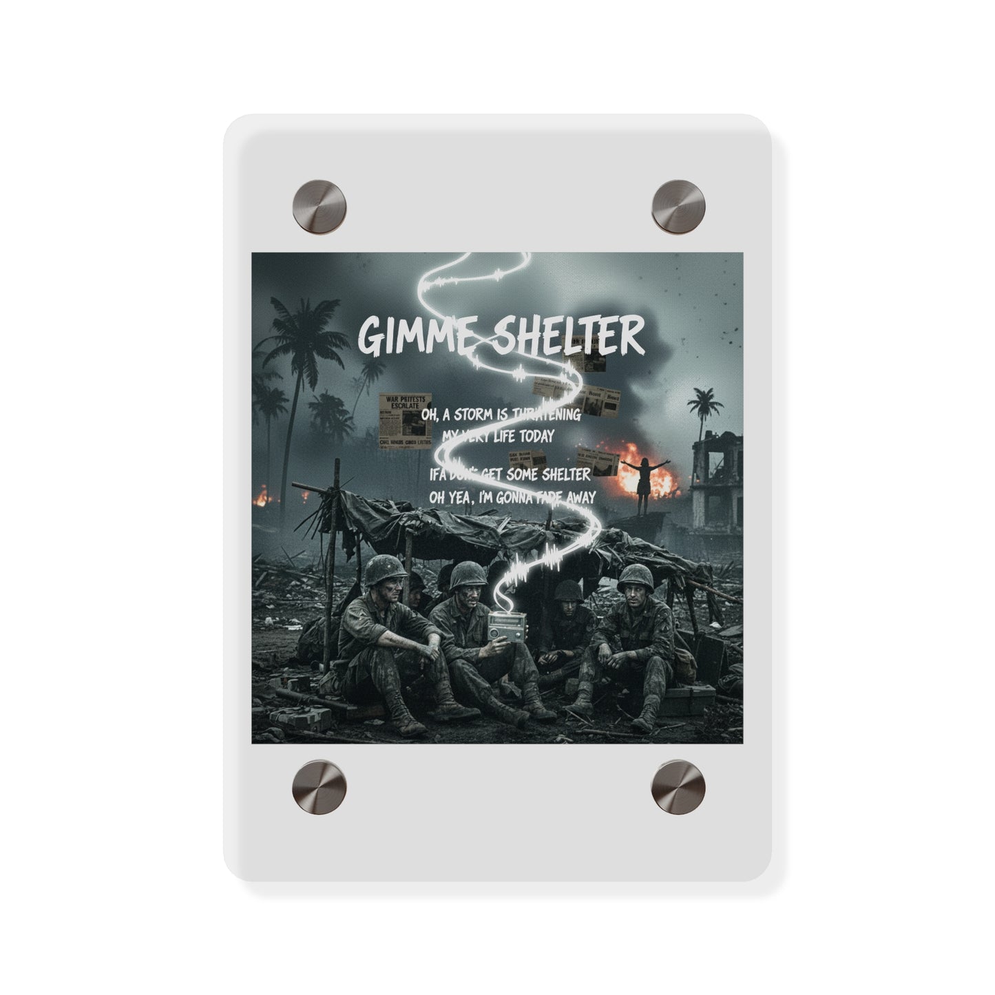 Acrylic Wall Art Panel - Giveme Shelter X 2024