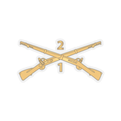 Kiss-Cut Stickers - Army - 1st Battalion, 2nd Infantry Regiment Branch - wo Txt