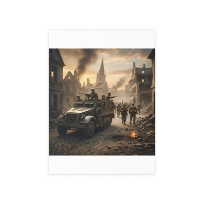 Indoor and Outdoor Silk Posters - M3A1 Half-track