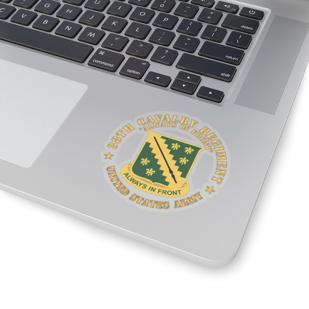 Kiss-Cut Stickers - Army - 38th Cavalry Rgiment - Always in Front - DUI X 300