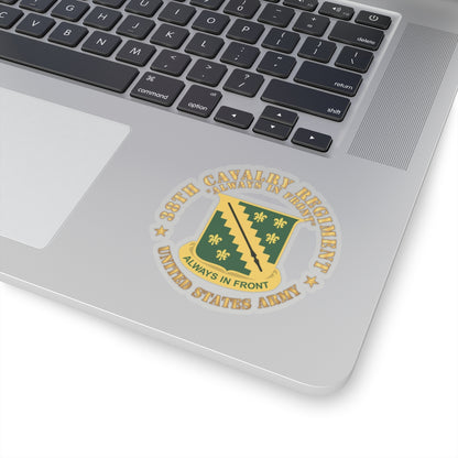 Kiss-Cut Stickers - Army - 38th Cavalry Rgiment - Always in Front - DUI X 300