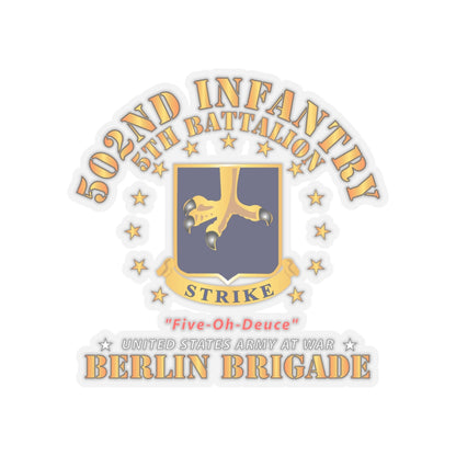 Kiss-Cut Stickers - Army - 5th Battalion 502nd Infantry - Berlin Brigade X 300