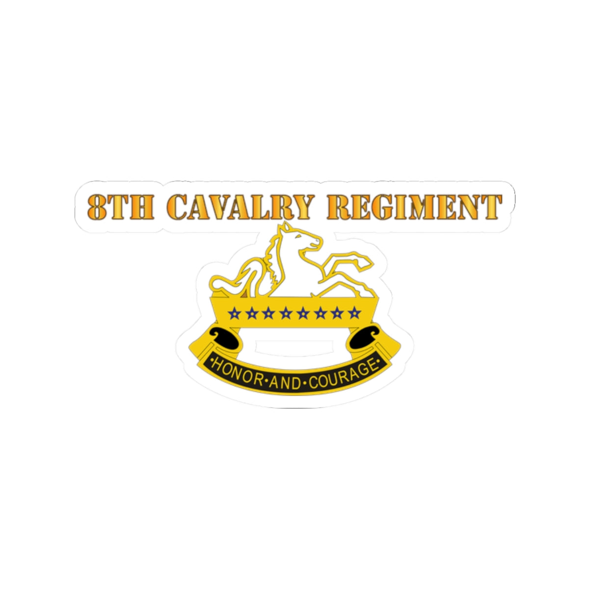 Kiss-Cut Stickers - Army - 8th Cavalry Regiment