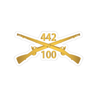 Kiss-Cut Stickers - Army - 100th Infantry Battalion, 442nd Infantry Regiment - wo Txt w Br X 300