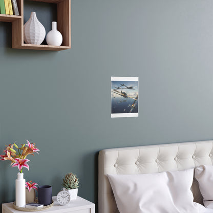Indoor and Outdoor Silk Posters - Curtis P-40 Kittyhawk w Machine Guns Blazing