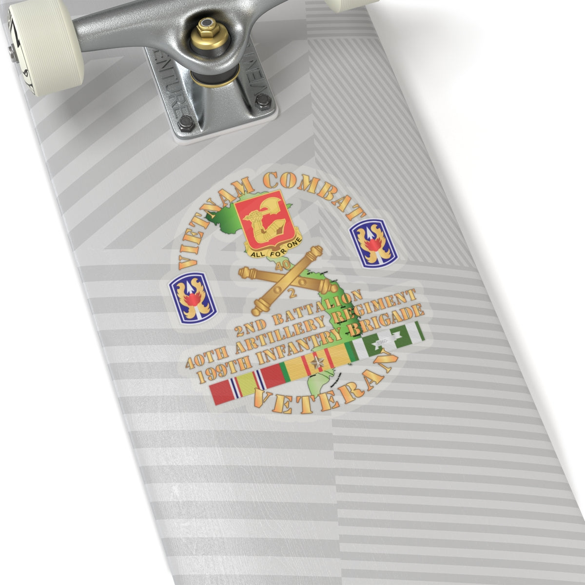 Kiss-Cut Stickers - Army - Vietnam Combat Vet -  2nd Bn 40th Artillery - 199th Infantry Bde  - VN  SVC