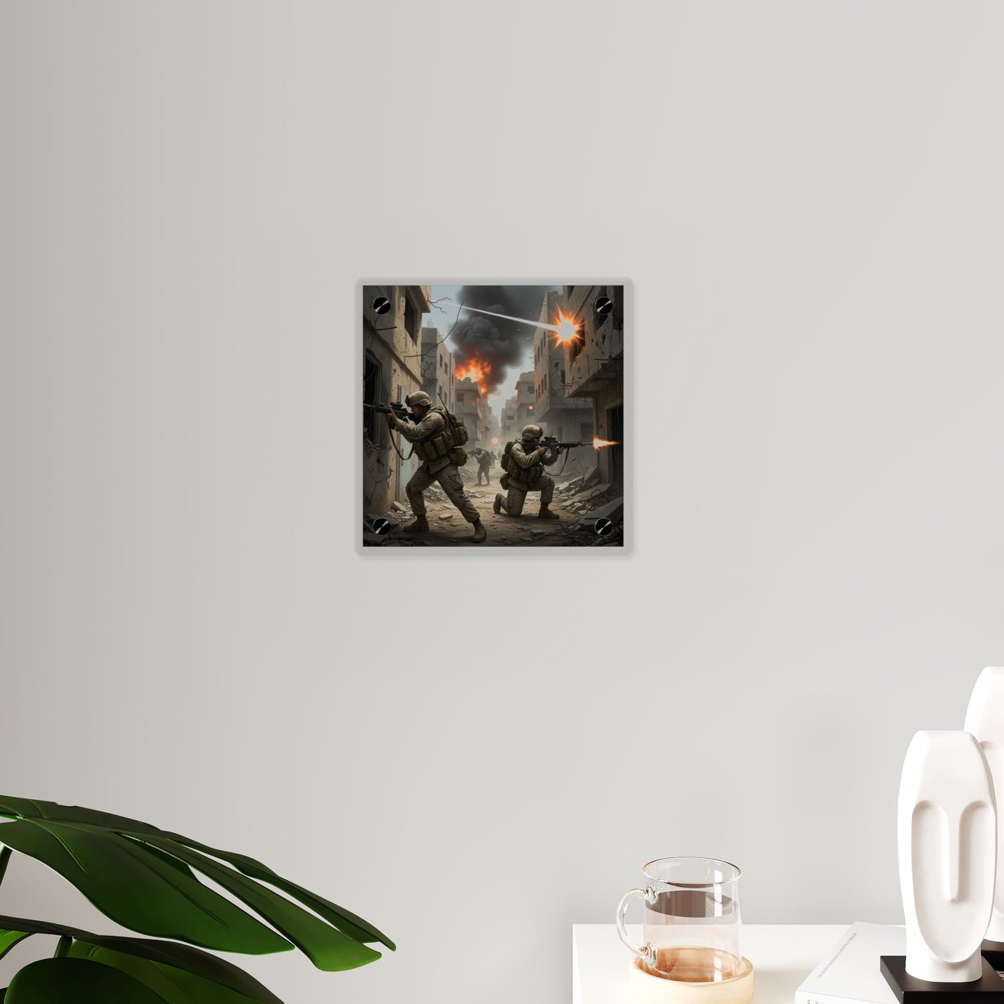 Acrylic Wall Art Panel - Marines in  the 2nd Battle of Fallujah