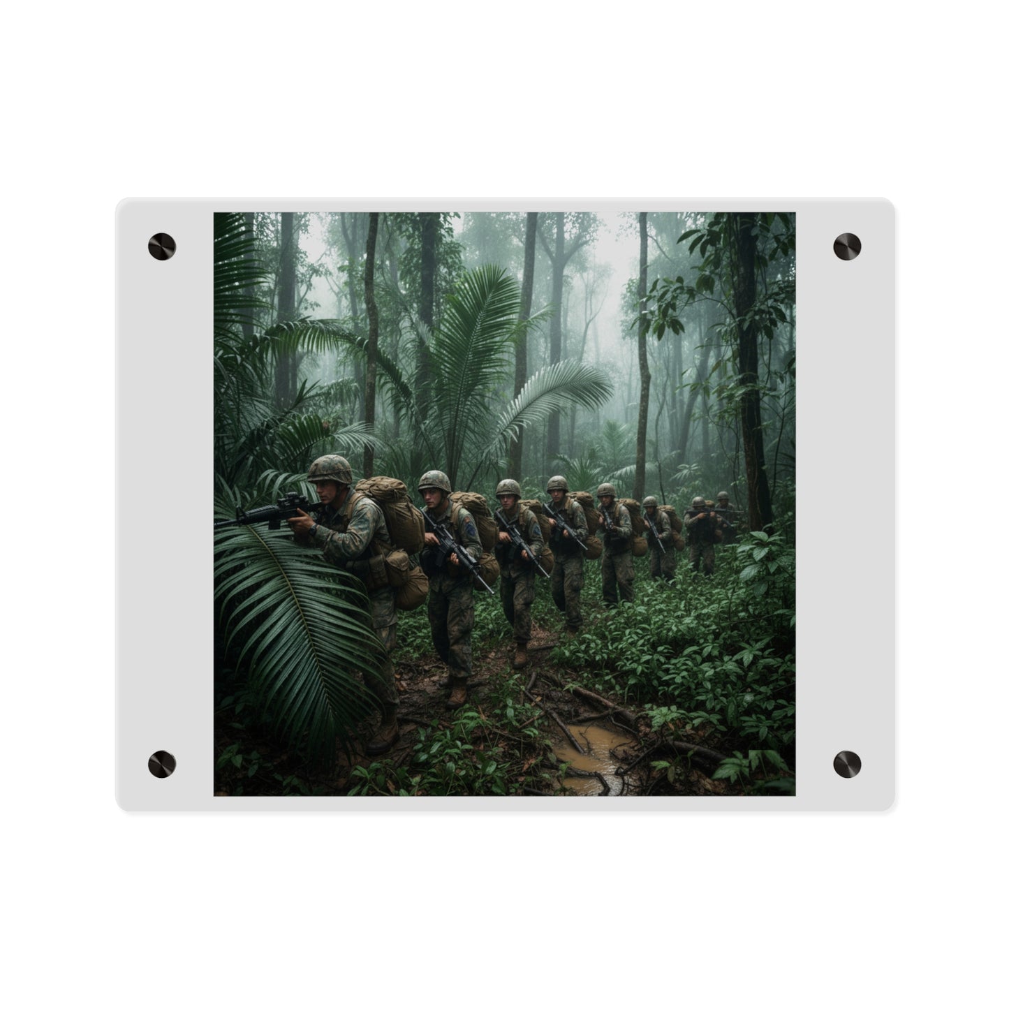 Acrylic Wall Art Panel - Jungle Patrol - Vietnam