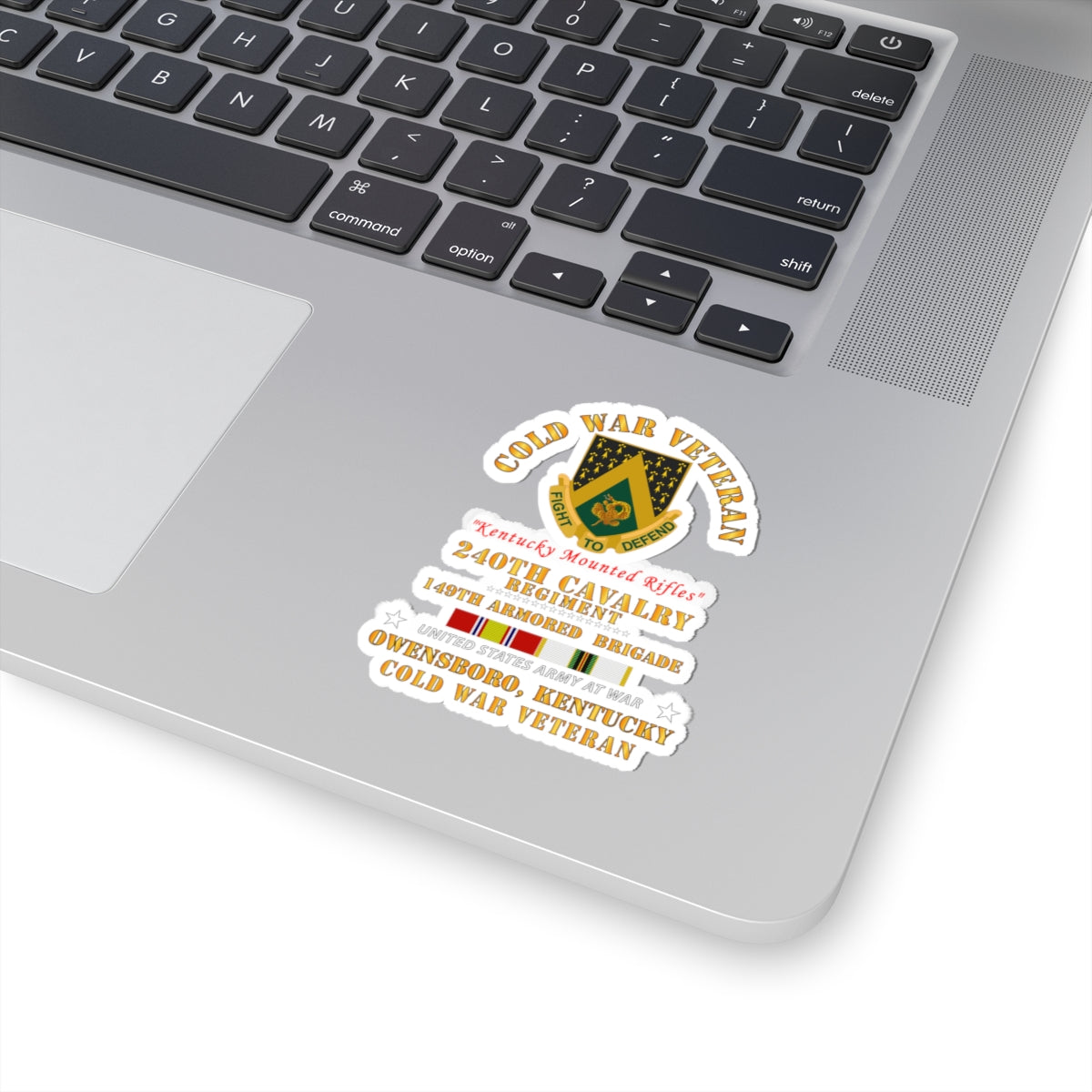 Kiss-Cut Stickers - Army - Cold War Vet -  240th Cavalry Regiment - Owensboro, Kentucky w COLD SVC