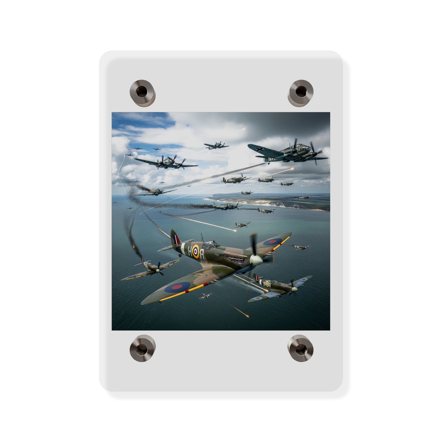 Acrylic Wall Art Panel - British and German aircraft during the Battle of Britain