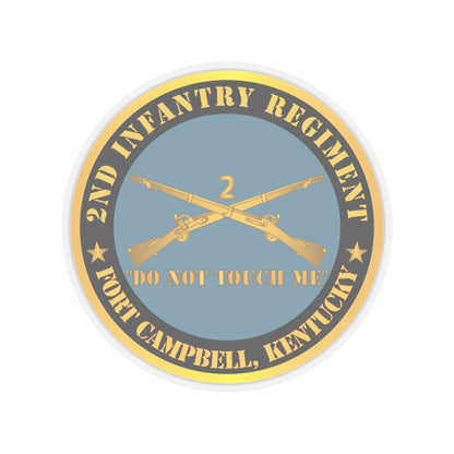 Kiss-Cut Stickers - Army - 2nd  Infantry Regiment Branch - Do Not Touch Me - Fort Campbell, KY