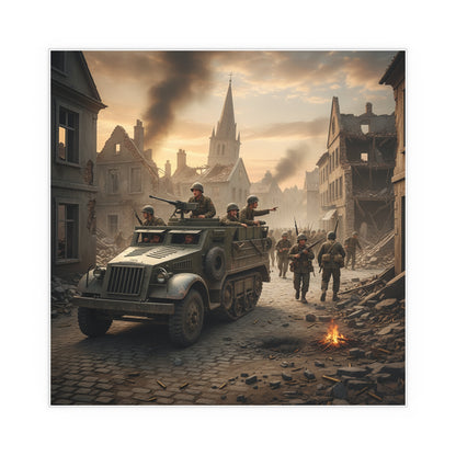 Indoor and Outdoor Silk Posters - M3A1 Half-track
