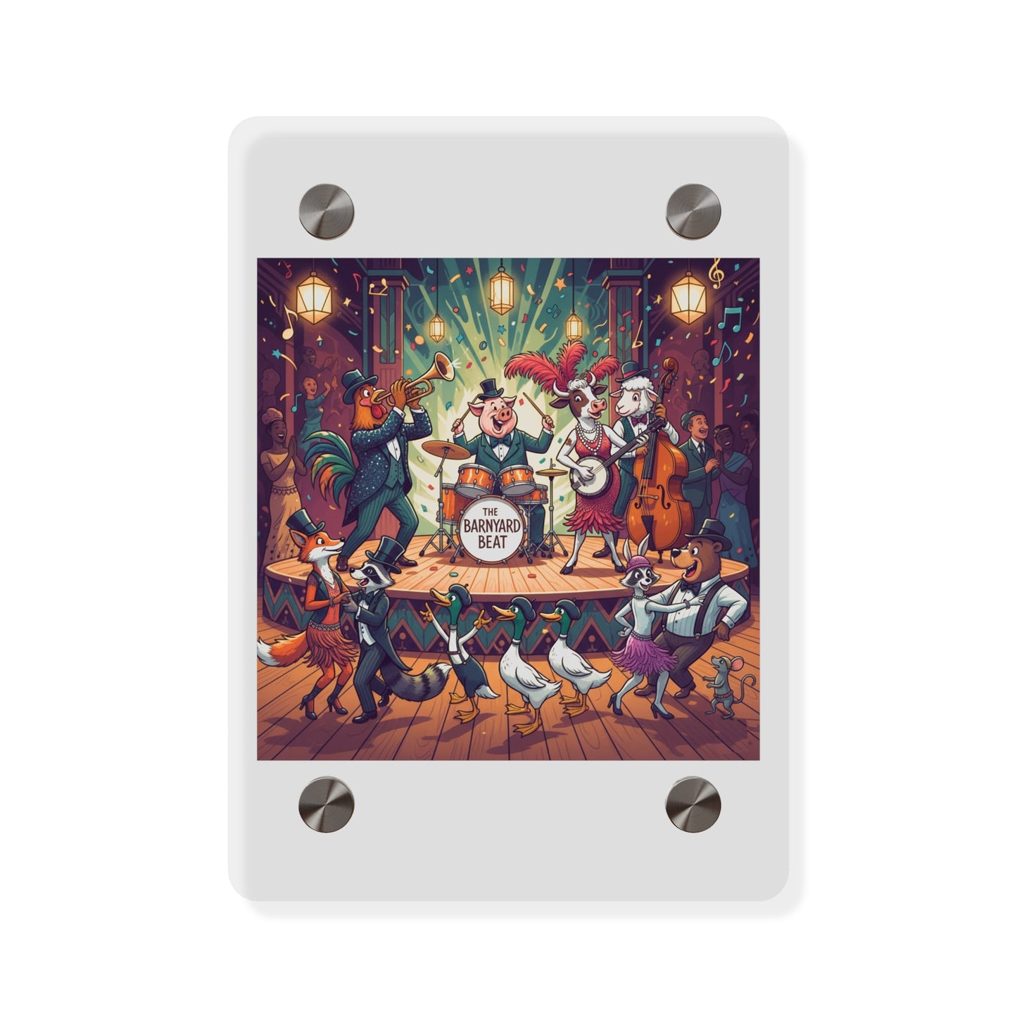 Acrylic Wall Art Panel - Farm Band Dance