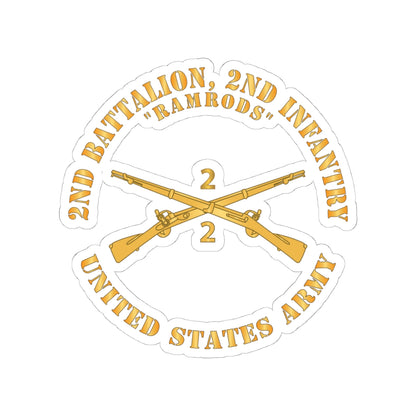 Kiss-Cut Stickers - Army - 2nd Battalion, 2nd Infantry Regiment Branch - Ramrods - US Army