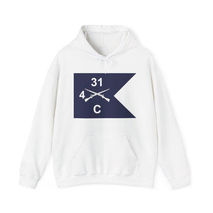 Unisex Heavy Blend™ Hooded Sweatshirt - Army - Charlie Company, 4th Battalion, 31st Infantry Regiment - Guidon X 300