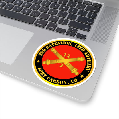 Kiss-Cut Stickers - Army - 2nd Battalion, 12th Artillery Regiment w Branch Ft Carson, CO