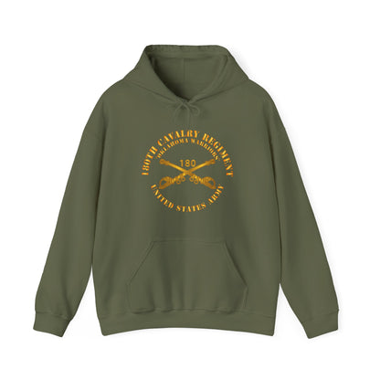 Unisex Heavy Blend™ Hooded Sweatshirt - Army - 180th Cavalry Regiment Branch - Oklahoma Warriors - US Army X 300