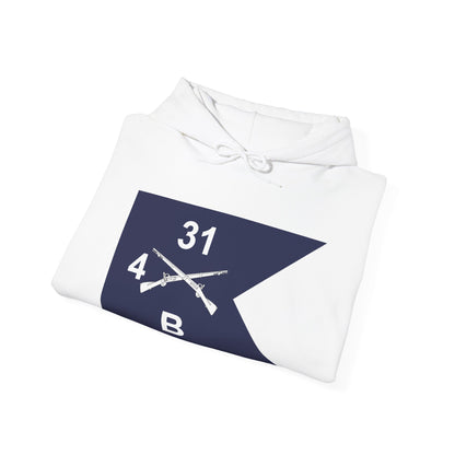 Unisex Heavy Blend™ Hooded Sweatshirt - Army - Bravo Company, 4th Battalion, 31st Infantry Regiment - Guidon X 300