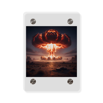Acrylic Wall Art Panel - Atomic Blast in the desert