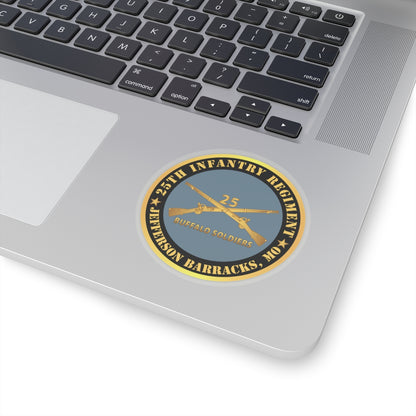 Kiss-Cut Stickers - Army - 25th Infantry Regiment - Jefferson Barracks, MO - Buffalo Soldiers w Inf Branch