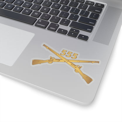 Kiss-Cut Stickers - Army -  555th Infantry Regiment Branch wo Txt