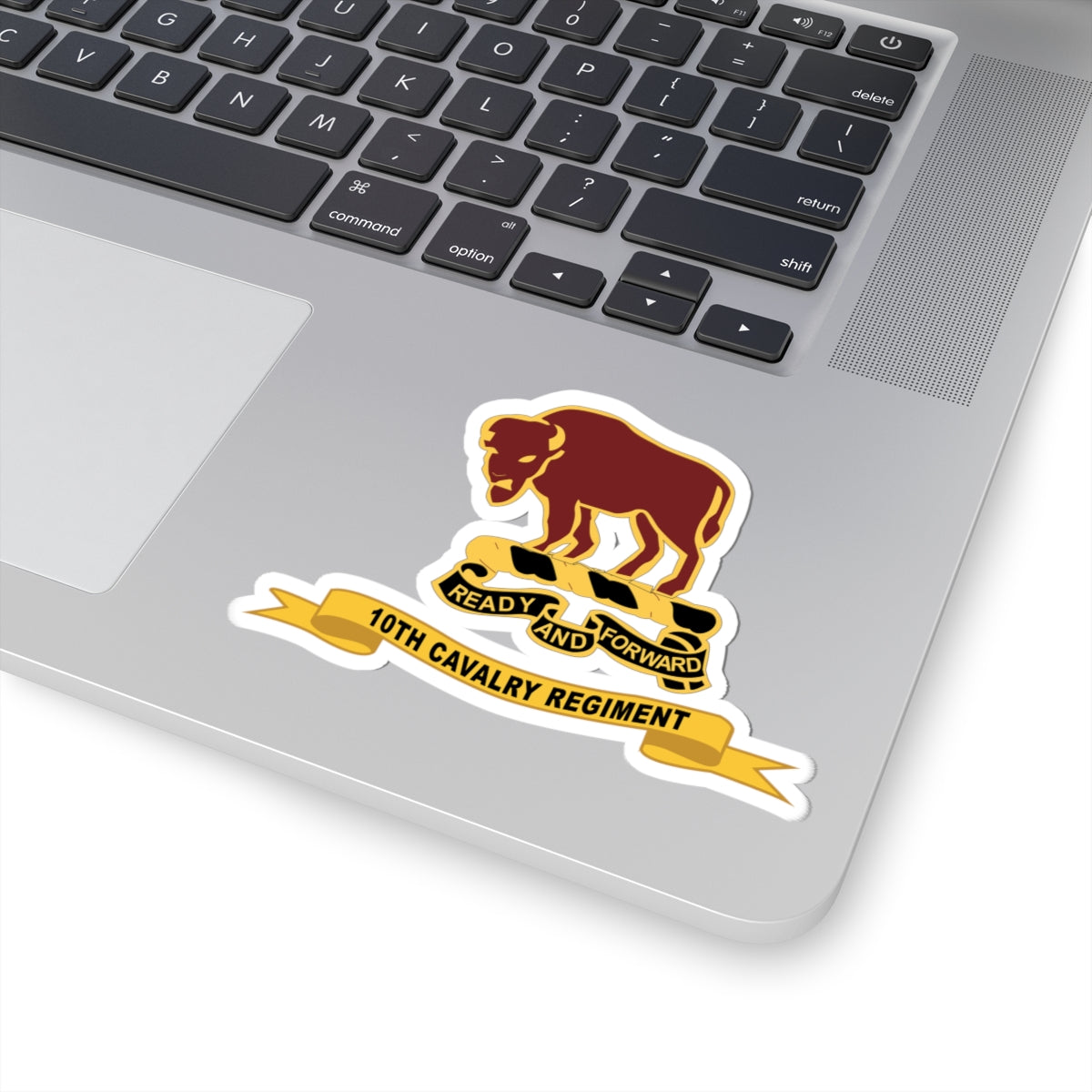 Kiss-Cut Stickers - Army  - 10th Cavalry Regiment w Ribbon X 300