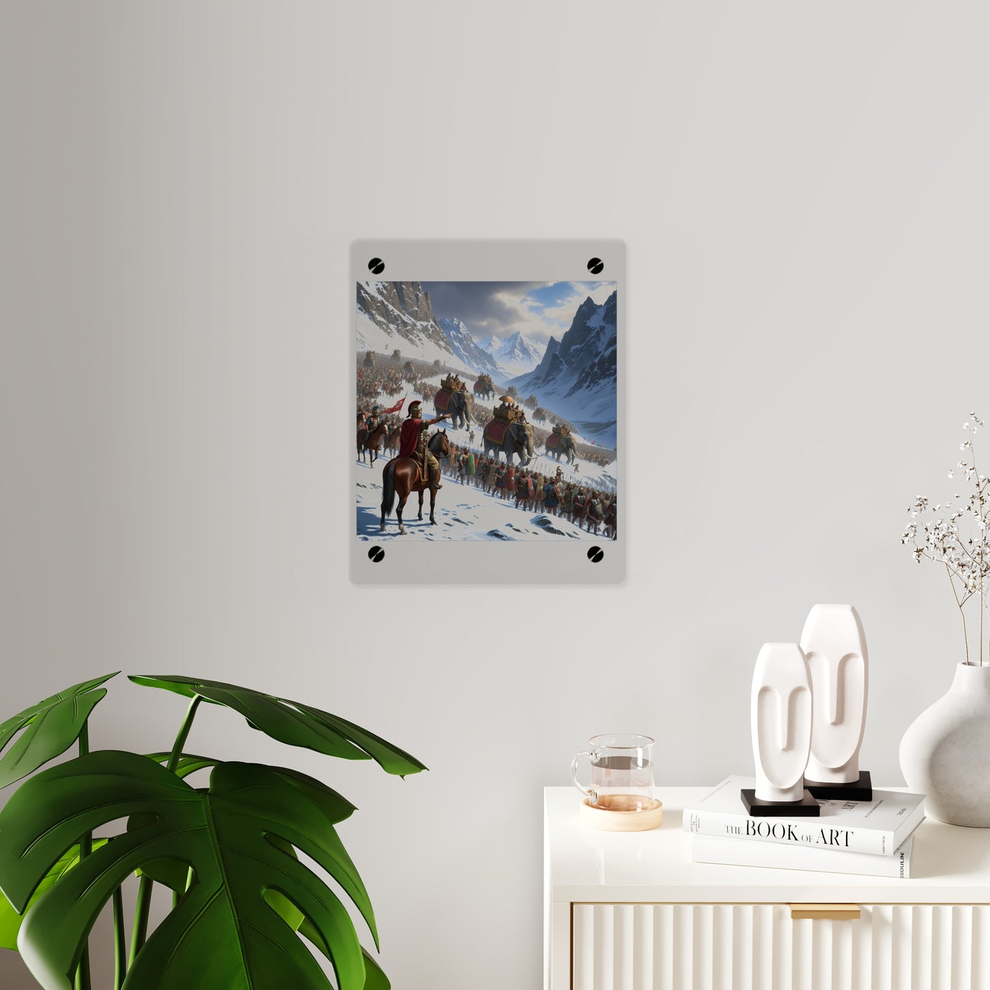 Acrylic Wall Art Panel - Hannibal Crossing the Alps to Atttack Rome