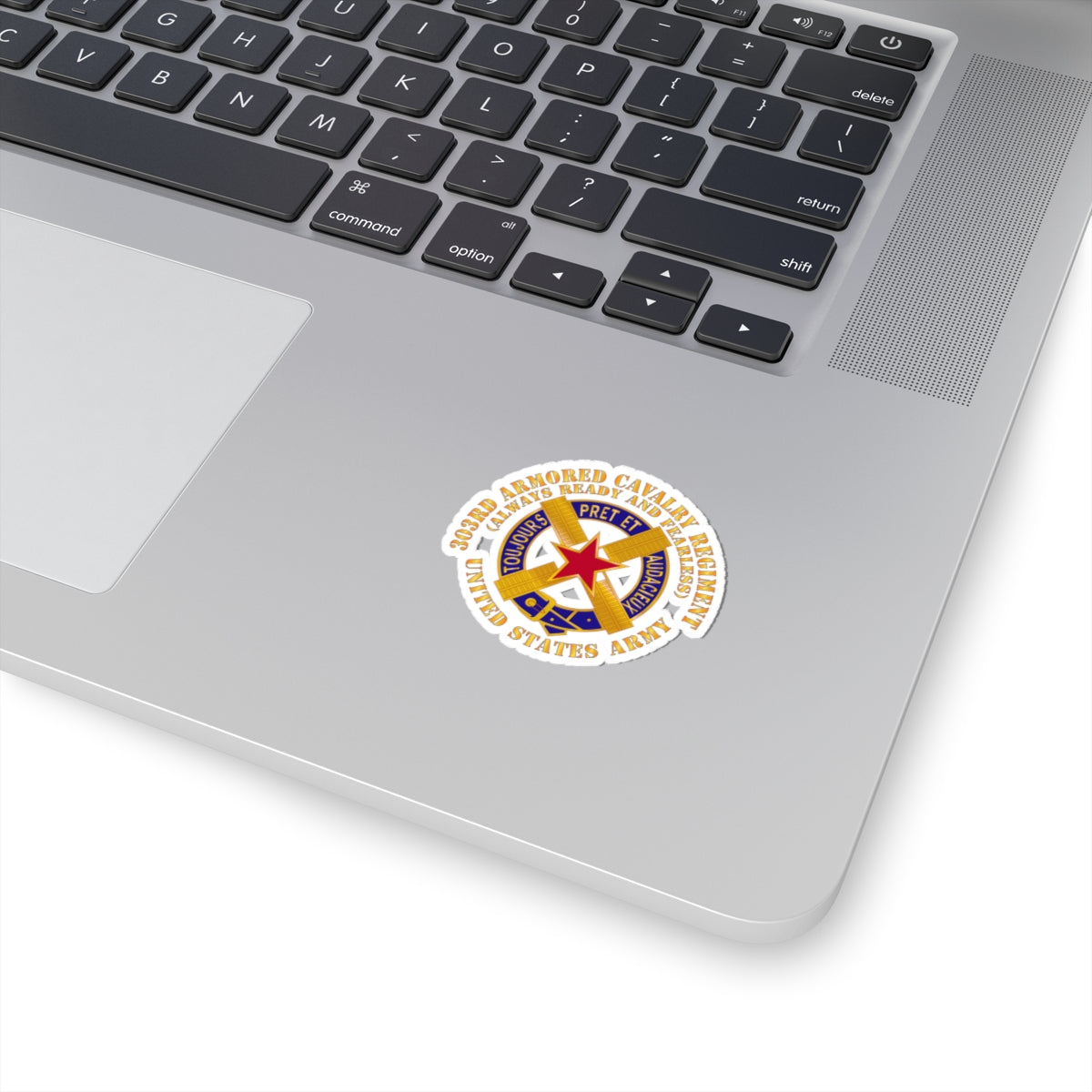 Kiss-Cut Stickers - Army - 1st Squadron, 303rd Armored Cavalry Regiment - DUI - Always Ready and Fearless - US Army X 300