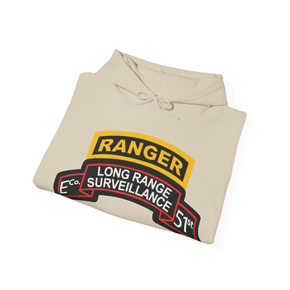 Unisex Heavy Blend™ Hooded Sweatshirt - Army - Airborne Ranger - E Company- 51st Infantry (Ranger) w Ranger Tab