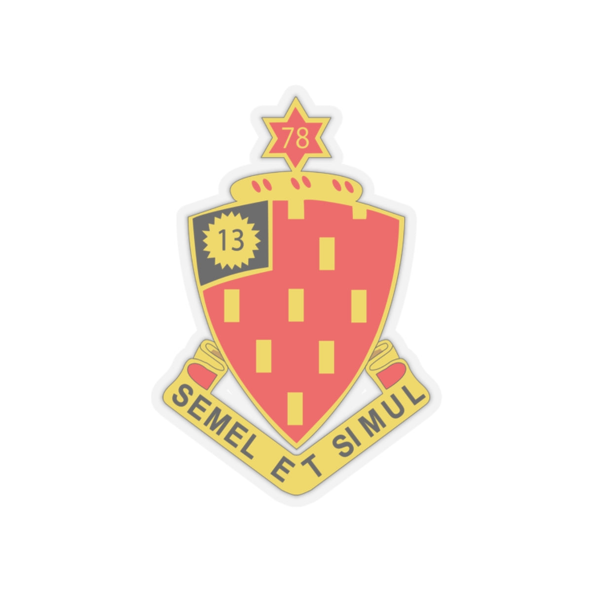 Kiss-Cut Stickers - Army - 78th Field Artillery Regiment wo Txt