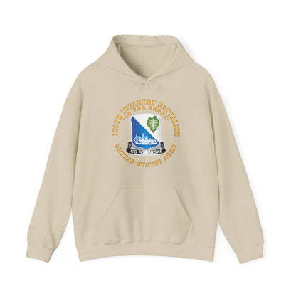 Unisex Heavy Blend™ Hooded Sweatshirt - Army - 100th Infantry Battalion - DUI - Go for Broke X 300