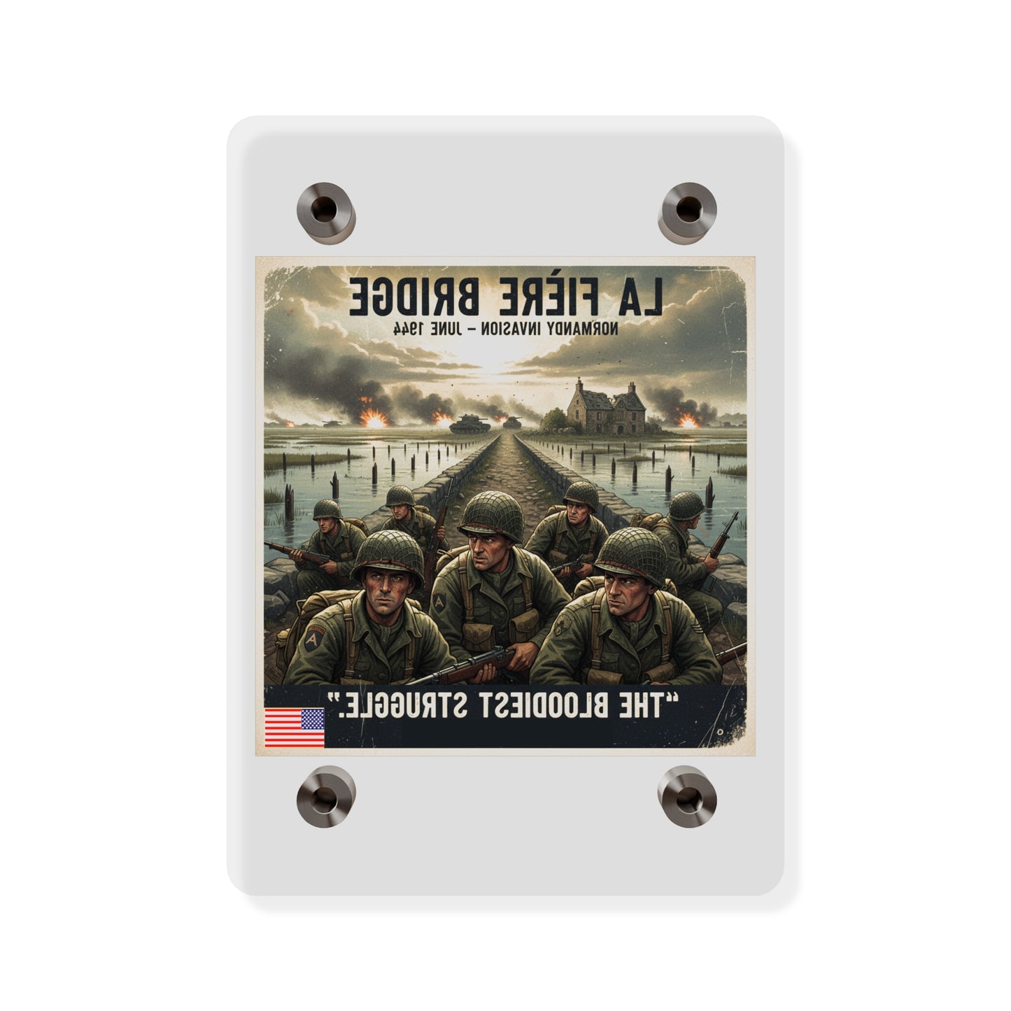 Acrylic Wall Art Panel - 82nd Airborne at the La Fière Bridge