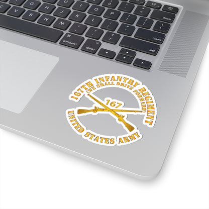 Stickers - Army 167th Infantry Regiment - We shall Drive Forward - Infantry Branch