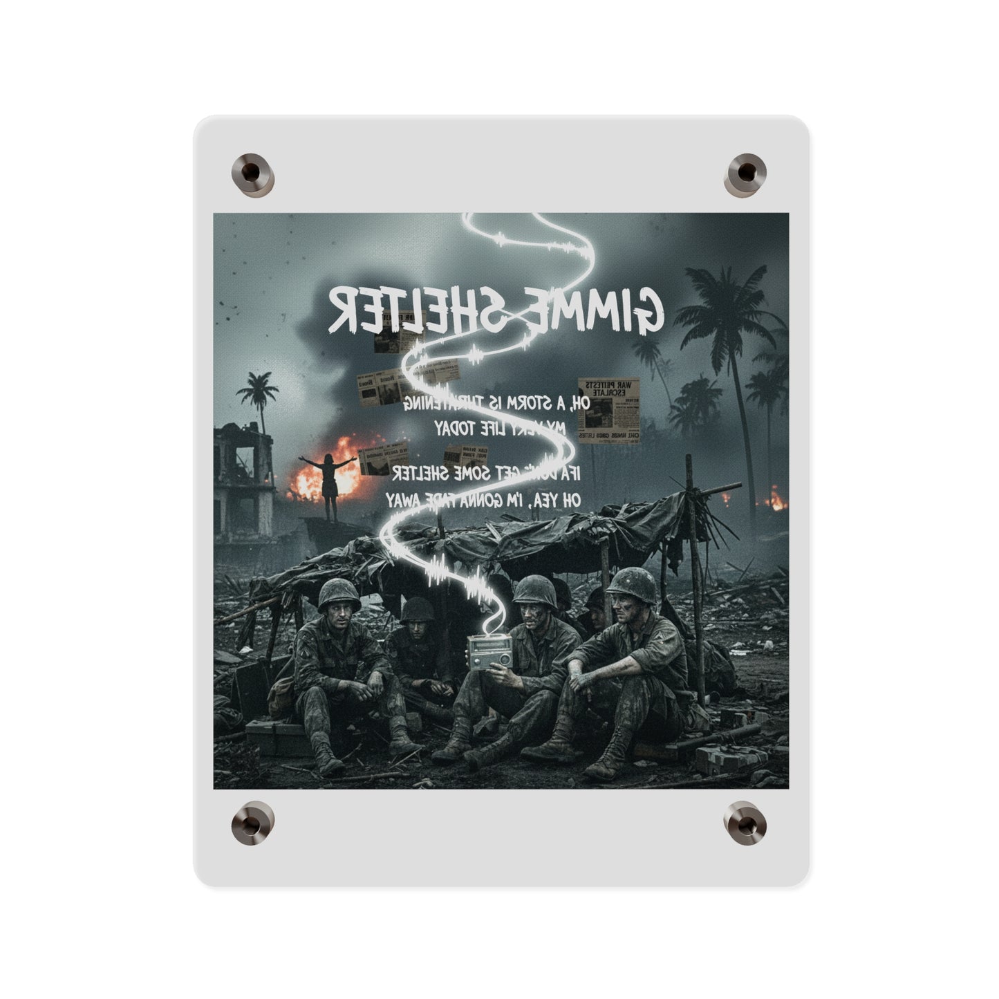 Acrylic Wall Art Panel - Giveme Shelter X 2024