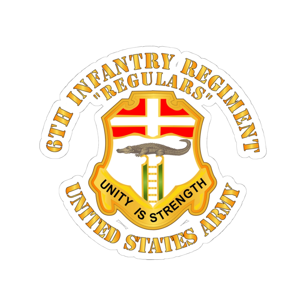 Kiss-Cut Stickers - Army - 6th Infantry Regiment - Regulars