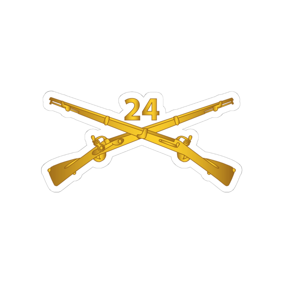 Kiss-Cut Stickers - Army - 24th Infantry Regiment Branch wo Txt
