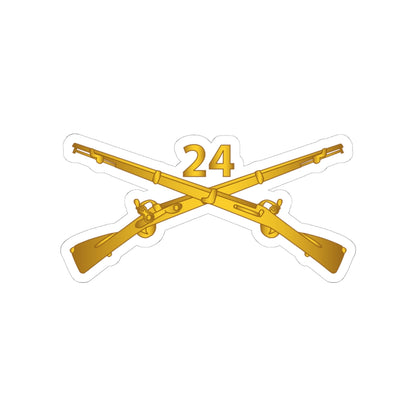 Kiss-Cut Stickers - Army - 24th Infantry Regiment Branch wo Txt