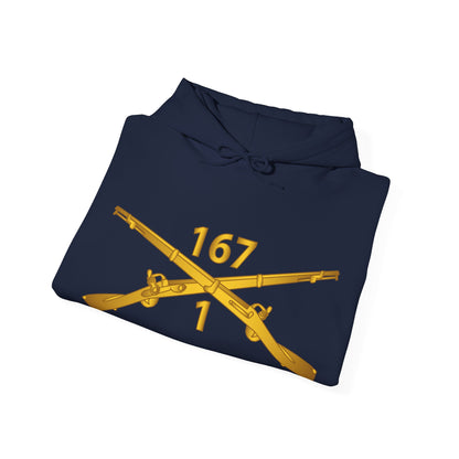 Unisex Heavy Blend™ Hooded Sweatshirt - Army - 1st Bn, 167th Infantry - Inf Branch wo Txt X 300