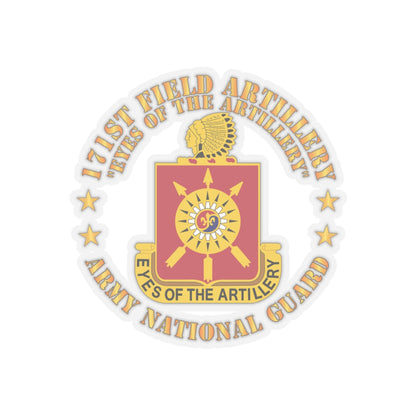 Kiss-Cut Stickers - Army - 171st Field Artillery - Eyes of the Artillery - ARNG - DUI  w FA Sep  X 300