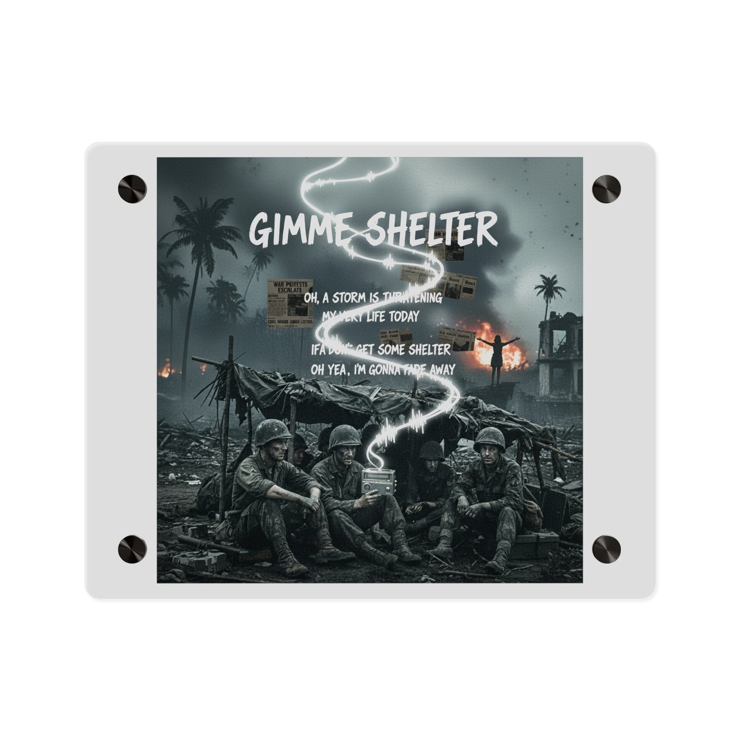 Acrylic Wall Art Panel - Giveme Shelter X 2024