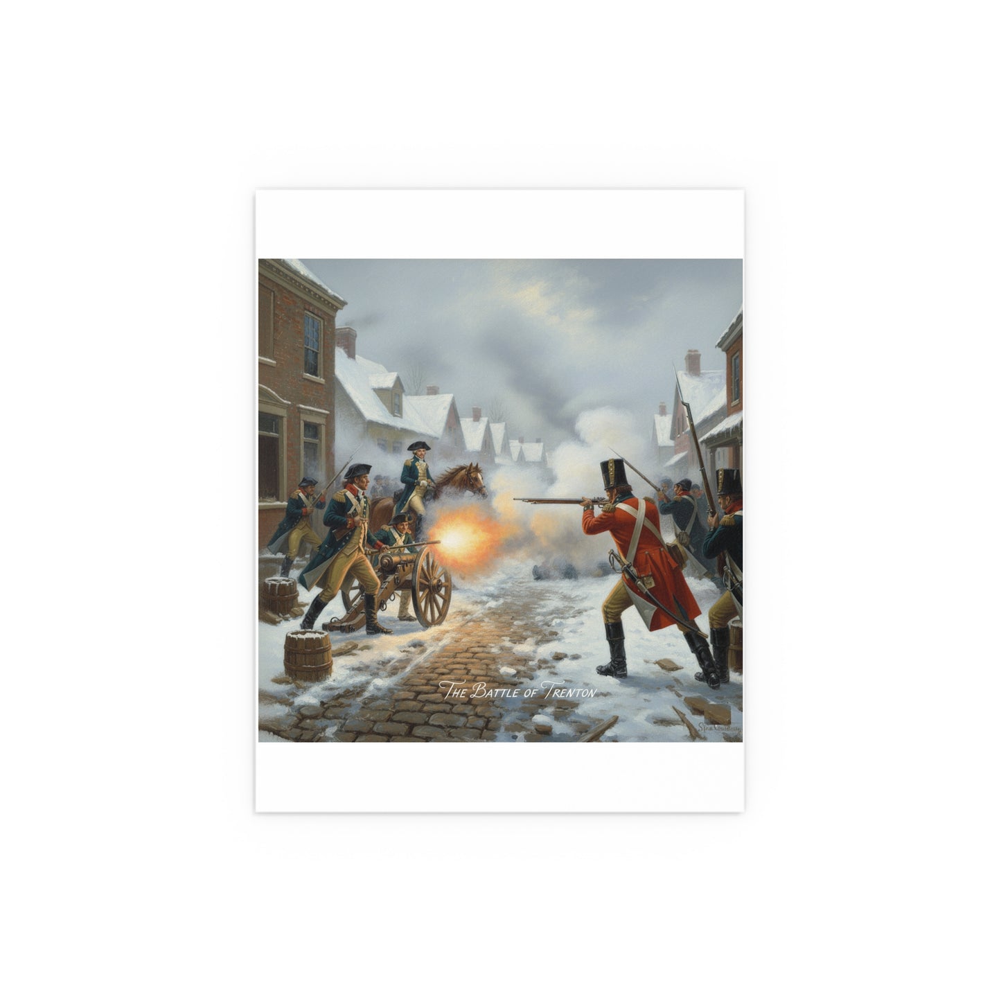 Indoor and Outdoor Silk Posters - Battle of Trenton
